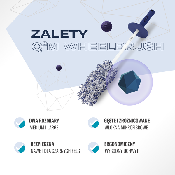 Q²M WheelBrush Duża Opakowanie Zbiorcze 8 szt.